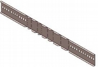 WIBE GROUP Universal reduktionsstykke symmetrisk, Højde 64 mm, Bredde 10 mm, Længde 605 mm, El-forzinket.