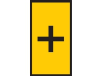 HELLERMANNTYTON Ledningsmærke W2 gul mærke: + fra 1,5-2,5mm² diameter 2,8-3,8mm plade med 200 stk