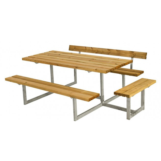 Plus Basic Bord/Bænke-sæt m/1 ryglæn+1 påbygning lærk 185816-3