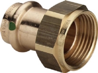 VIEGA Sanpress forskruning 3/4-22 mm af rødgods, SC-Contur muffe/ muffe, kort