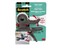 Tapedispenser Scotch grå Clip & Twist