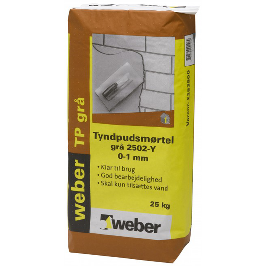 Weber Tyndpudsmørtel - Grå 25 Kg