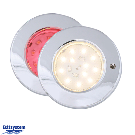 Pinto led lampe m afrbyder rød/hvid, hvid
