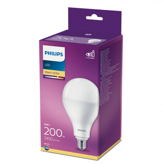 Philips LED Plast 200W standard varm hvid mat E27 ikke dæmpbar 1-stk - 8718699662240