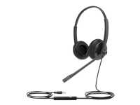 Yealink UH34 Dual UC - Headset - på øret - kabling - USB - sort