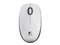 Logitech B100 - Mus - højre- og venstrehåndet - optisk - 3 knapper - kabling - USB - hvid