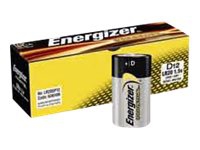 Batterier Energizer Industrial Alkaline D, pakke a 12 stk.