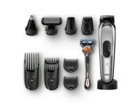 Braun Multigroomer MGK7920 + Organizer gift set, Vaskbar, Batteri, Sort, Sølv