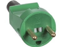 LAURITZ KNUDSEN Stikprop type 184 rund uden jord, forstærket 16A 250V grøn