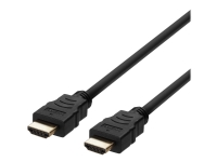 DELTACO HU-10-K - Ultra High Speed - HDMI-kabel - HDMI han til HDMI han - 1 m - sort - 4K120 Hz support, 8K60 Hz support
