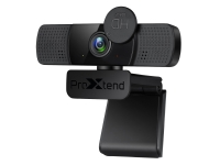 ProXtend X302 Full HD - Webcam - farve - 1920 x 1080 pixel (30fps) - audio - USB - Indbygget privacy filter - Sort
