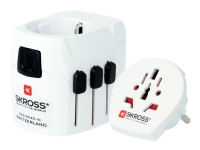 SKROSS World Travel Adapter PRO Light USB - World - Strømforsyningsadapter - 1575 Watt - 6.3 A (USB, strøm) - hvid