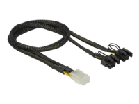 Delock - Strømkabel - 6 pin PCIe-strøm (hun) til 8 pin PCIe-strøm (6+2) (han) - 30 cm - sort