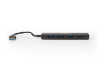 Nedis UHUBU3410BK - Hub - 4 x SuperSpeed USB 3.0 - desktop
