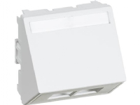 CLIC'LINE Dataudtag for 2x Actassi RJ45, 1½ modul vinklet, hvid