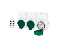 LogiLink EC0008, Type F, Type F, 230 V, 50 Hz, 16 A, Grøn, Hvid