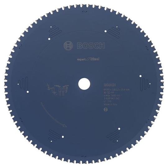 Bosch Rundsavsklinge Exp Steel 355x25,4mm 80t - 2608643062