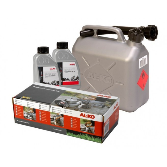 AL-KO Startsæt - motorolie, benzindunk og servicekit