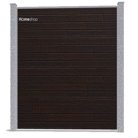 Wimex Aalborg Royal Fibercement Hegn - BitterBrown Startsæt H 180 cm B 197 cm