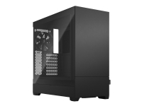 Fractal Design Pop Silent - Tower - ATX - sidepanel med vindue (hærdet glas) - ingen strømforsyning (ATX) - black TG clear tint - USB/Lyd