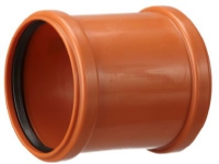 PP-dobbelt stikmuffe 160mm - EN1852-1