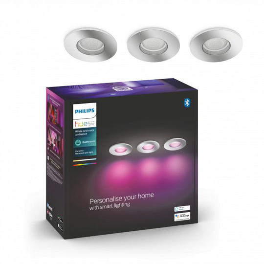 Philips Hue Xamento Hue recessed chrome 3x5.7W - 929003074801