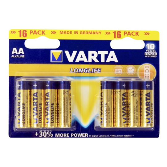 Varta Longlife - AA - 16pk.