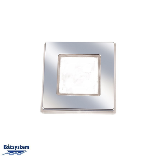 Square 50 led lampe opal glas mat krom