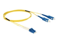 Delock - Netværkskabel - LC enkelttilstand (han) til SC enkelttilstand (han) - 1 m. - fiberoptik - 9 / 125 micron - OS2 - halogenfri - gul