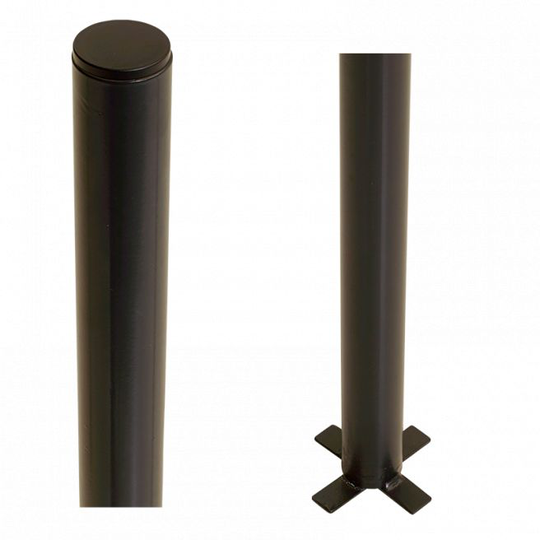 Plus Stålstolpe rund - Ø42,4mm x H 186cm - Trykimprægneret