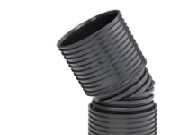 IQ bøjning 30gr 400mm - sort PP SN8 med 2 muffer