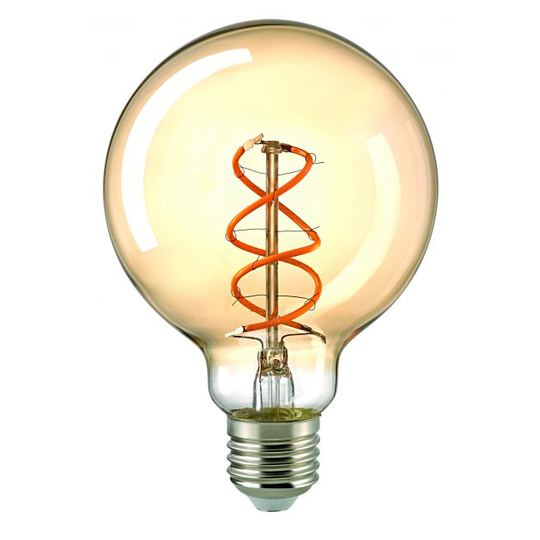 Sompex Glødlampe LM Filament Curved Guld - Højde 13,5 cm