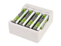 Ansmann Basic IV + 4× AA 1300mAh Oplader til runde celler NiCd R03 (AAA), R6 (AA)