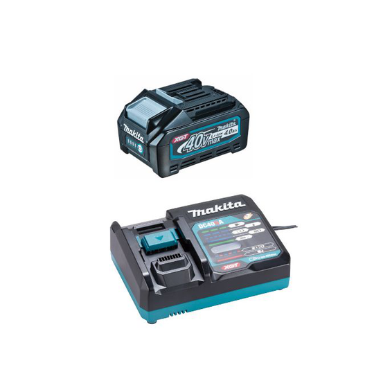 Makita XGT 40V Batteripakke 1xbl4040+dc40ra - 191J65-4