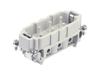 HARTING Han® 6 + jord HSB indsats type 16B hanstik skrueterminal maks 6mm2, 35A 6 polet