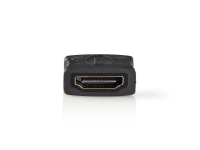 Nedis - HDMI-adapter med Ethernet - HDMI hun til HDMI hun - antracit (sort)