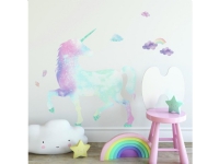 UNICORN GALAXY Gigant Wallsticker med glitter