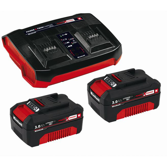 Einhell PXC-startsæt - 2x 3,0Ah & Twincharger Kit