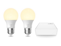 Nordlux Smart Start Pack - LED-lyspære - form: A60 - E27 - 7 W - klasse E - varmt til køligt hvidt lys - 2200-6500 K (pakke med 2)