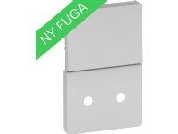 LAURITZ KNUDSEN Tangent med LED lampe for FUGA stikkontakt uden jord med afbryder 1,5 modul, lysegrå.