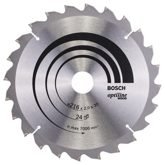 Bosch Rundsavsklinge Ø216x30mm 24t -5gr Træ - 2608640431