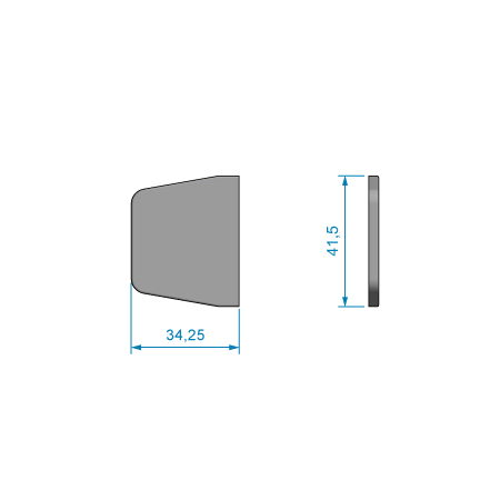 Cover til hængsel 34,25x41,5mm
