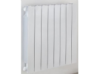 Thermrad alu radiator AluBasic 350/5 -Mål 431x400mm. Farve: Alu Hvid. Ydelse ved 75/65/20- 440W. 4x1anb.HUSK 328890142 & 328890100