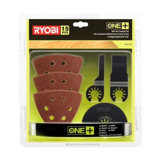 Ryobi Multiværktøjssæt med 15 dele - RAK15MT