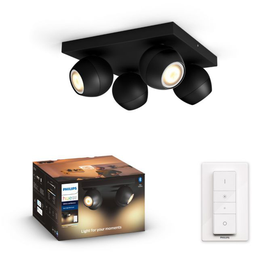 Philips Hue Buckram Hue plate/spiral Sort 4x5W 230V - 929003048301