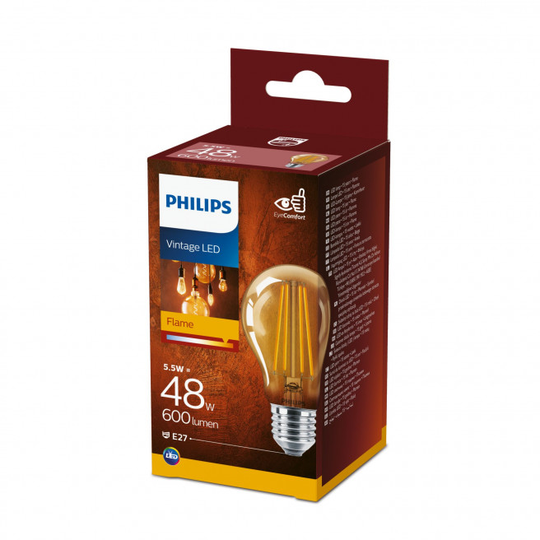 Philips LED Classic Filament 48W standard E27 guld ikke dæmpbar 1 stk - 8718699673567