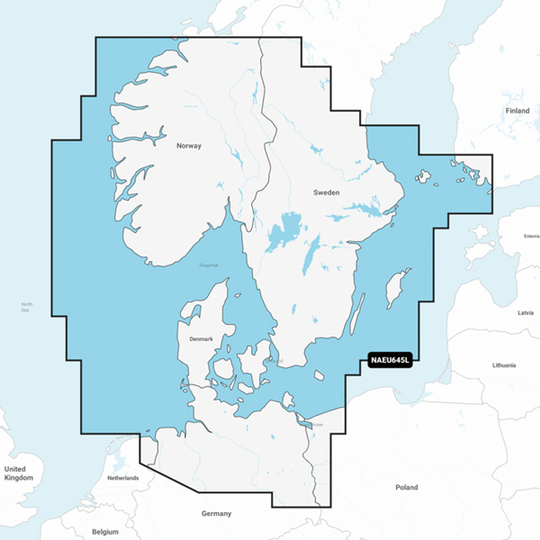 Navigationskort navionics guld+ 45xg, skagerak og kattegat