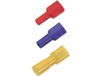 Helisol. spademuffe A4607FLSF, 4-6mm2, 6,3x0,8, Gul - (100 stk.)