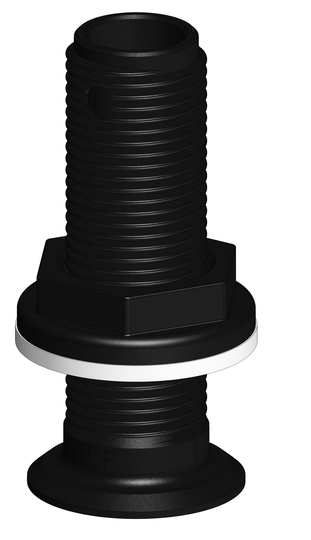 Tru-design Skroggennemføring Flushed 1/2 Sort Komposit