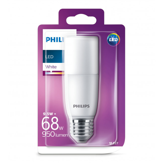 Philips LED Stick 68W T38 E27 Hvid frosted ikke dæmpbar 1 stk - 8718696814451